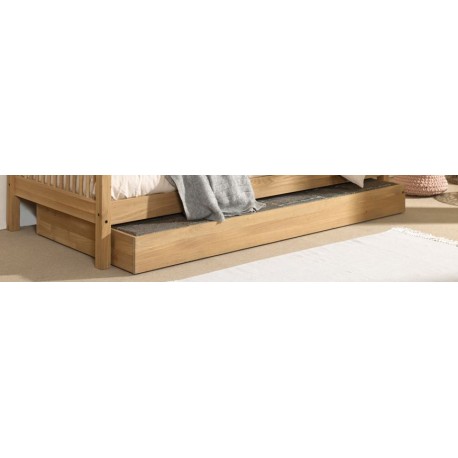 Børneseng med skuffe og sengehest Forrest Oak (90 × 190/200 cm) – eg