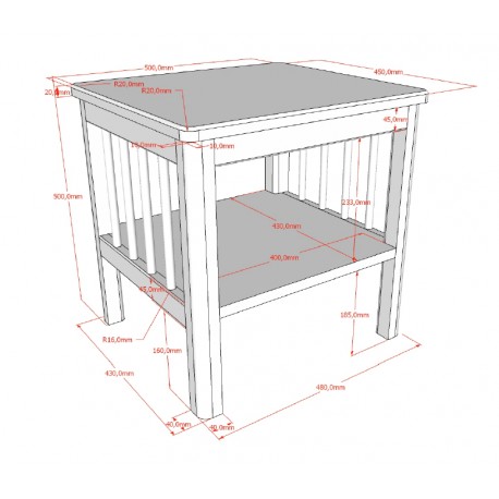 Børnemøbelsæt i eg Forrest Oak 90 x 200 cm – seng, natbord, garderobeskab og skrivebord