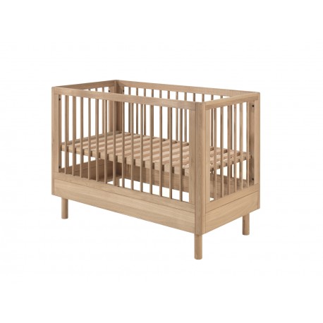 Baby sengesæt med tremmeseng og puslebord – Forrest Oak (60 × 120 cm), eg