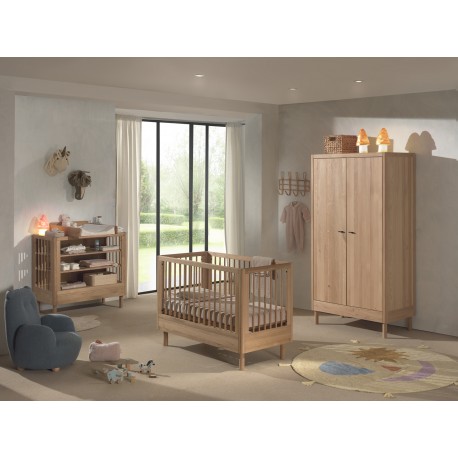 Babyværelse møbelsæt i eg – Forrest Oak (60 × 120 cm)