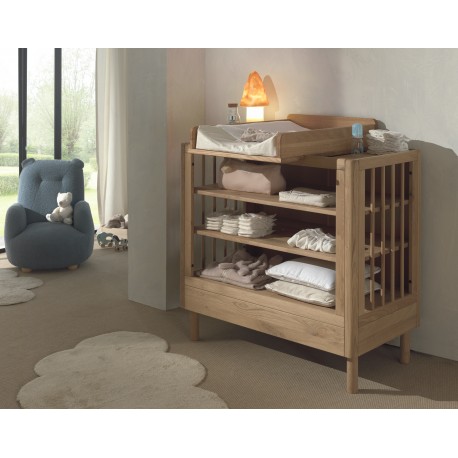 Babyværelse møbelsæt i eg – Forrest Oak (60 × 120 cm)