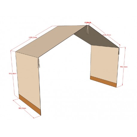 Hus-seng i bøg 90 x 200 cm med stige – Forrest Beech Sæt, hvid