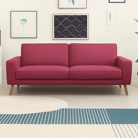 LODBERG 3 pers sofa Pink stof