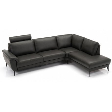 Ballerup LæderHjørnesofa - Højrevendt