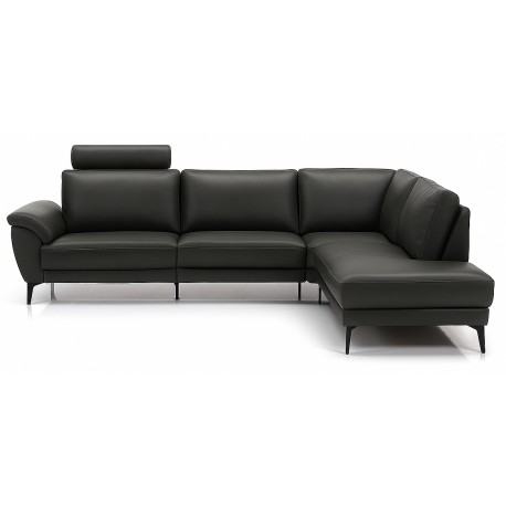 Ballerup LæderHjørnesofa - Højrevendt
