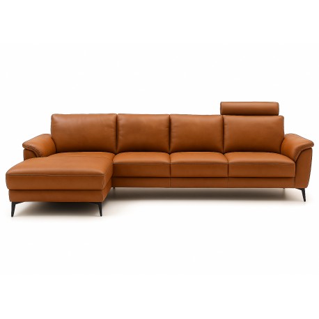 Hjort Knudsen Ballerup Læder chaiselong sofa Venstrevendt