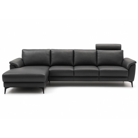 Hjort Knudsen Ballerup Læder chaiselong sofa Venstrevendt