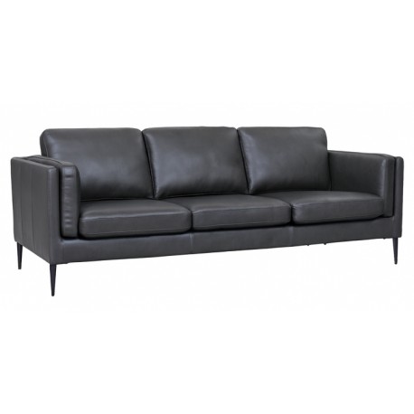 Valencia 3 pers. sofa læder Sort