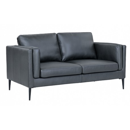 Valencia 2 pers. sofa læder Sort