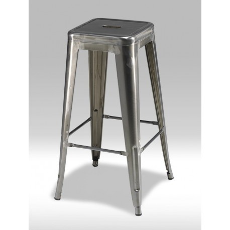 Korona barstol i grå malet lakeret stål