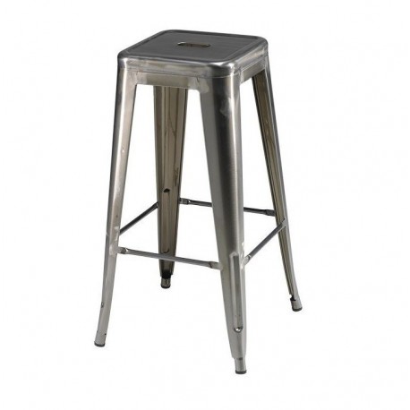 Korona barstol i grå malet lakeret stål