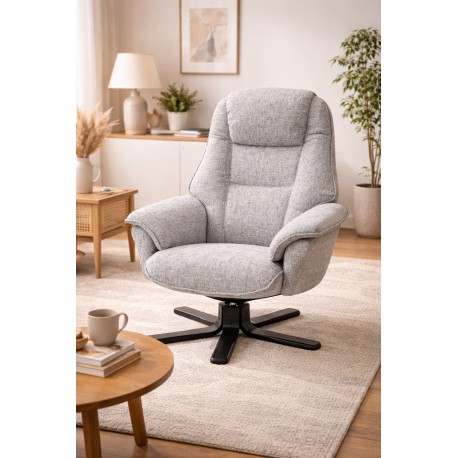 Næsby Drejestol lysegrå Stof