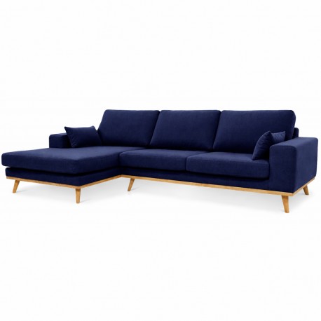 Simone chaiselongsofa - Venstrevendt Night blue velour