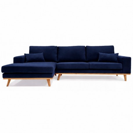 Simone chaiselongsofa - Venstrevendt Night blue velour