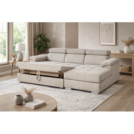 Stitch Sovesofa højrevendt Med Indbygget Sengeudtræk