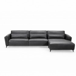 Nyborg chaiselong lædersofa Højrevendt