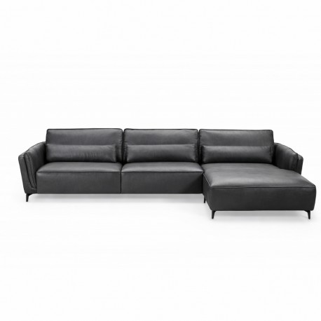 Nyborg chaiselong lædersofa Højrevendt