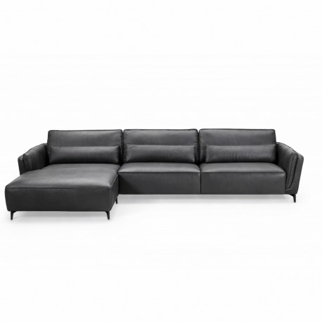 Nyborg chaiselong lædersofa Venstrevendt