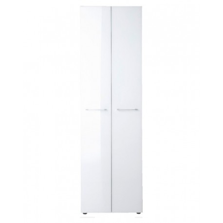 Safina klædeskab 59 cm 2 låger - Hvid/Glas
