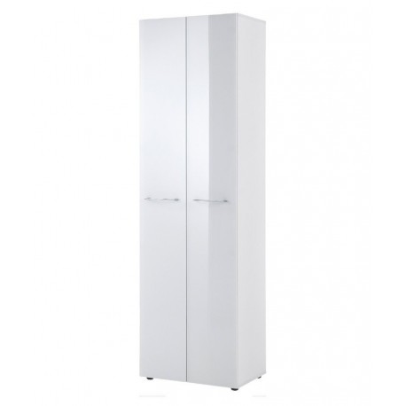 Safina klædeskab 59 cm 2 låger - Hvid/Glas