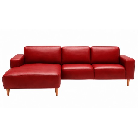 Hjort Knudsen Copenhagen Læder chaiselongsofa venstrevendt