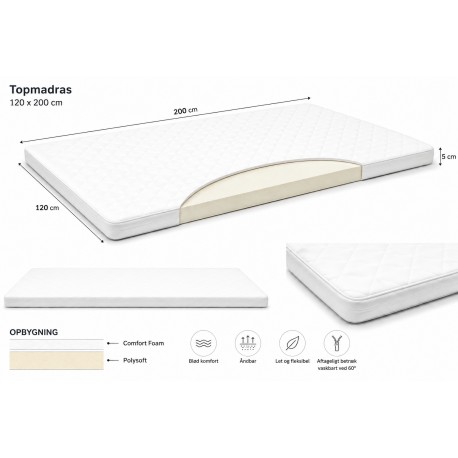 Comfort Foam Topmadras 180 x 200 cm