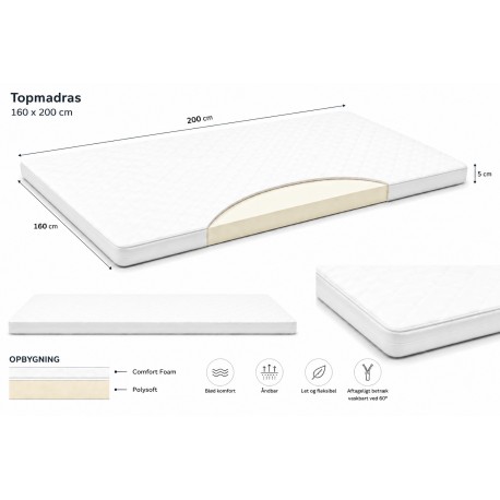 Comfort Foam Topmadras 180 x 200 cm