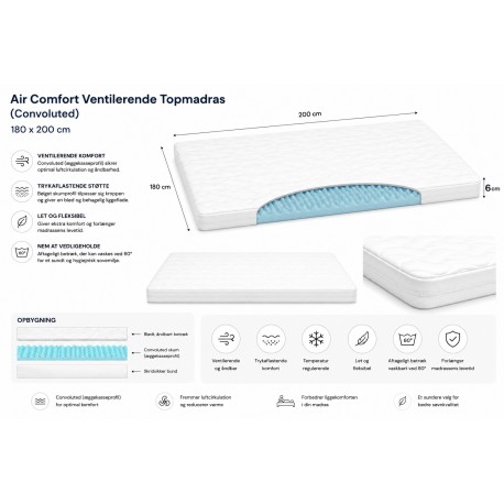 Air Comfort Topmadras 180 x 200 cm
