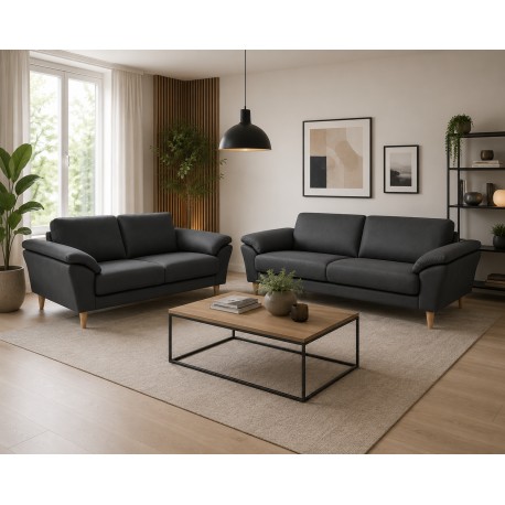 Kolding 3+2 pers læder sofasæt