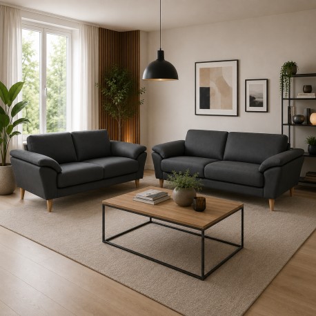 Kolding 3+2 pers læder sofasæt