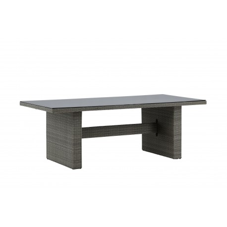 Padova havebord - grå 100 x 200 cm - Rektangulært Udendørs Spisebord