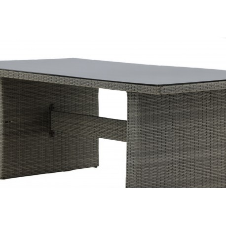 Padova havebord - grå 100 x 200 cm - Rektangulært Udendørs Spisebord