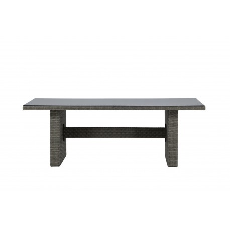 Padova havebord - grå 100 x 200 cm - Rektangulært Udendørs Spisebord