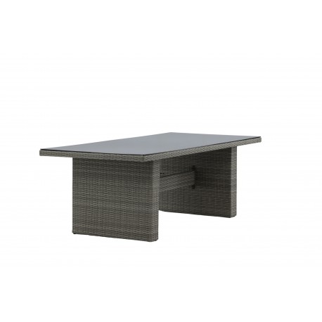Padova havebord - grå 100 x 200 cm - Rektangulært Udendørs Spisebord