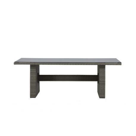 Padova havebord - grå 100 x 200 cm - Rektangulært Udendørs Spisebord