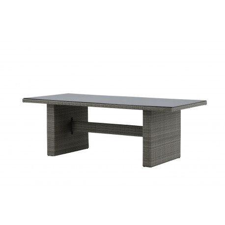 Padova havebord - grå 100 x 200 cm - Rektangulært Udendørs Spisebord