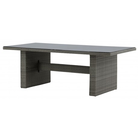 Padova havebord - grå 100 x 200 cm - Rektangulært Udendørs Spisebord
