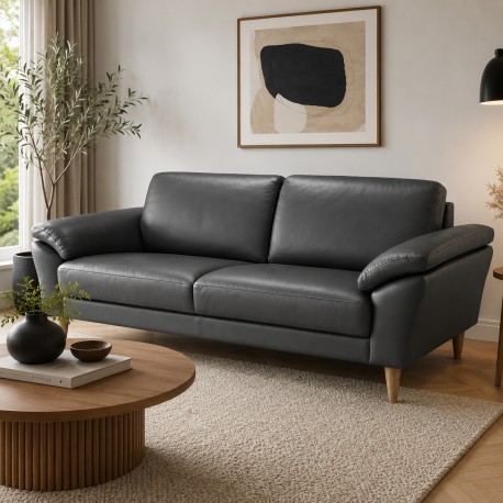 Kolding 3 pers lædersofa
