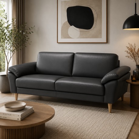 Kolding 3 pers lædersofa