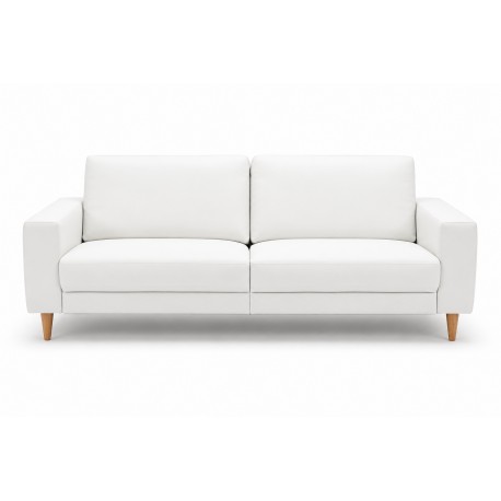 Slagelse Hvid lædersofa