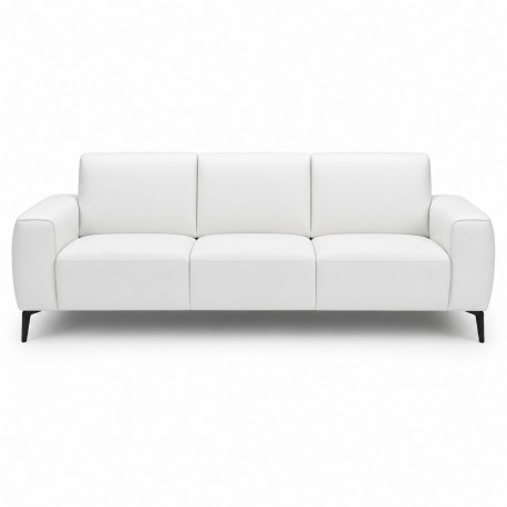 Assens hvid lædersofa