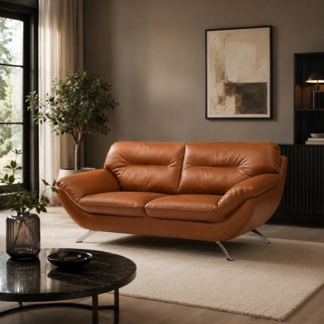 Taastrup 2 pers sofa semianilin læder
