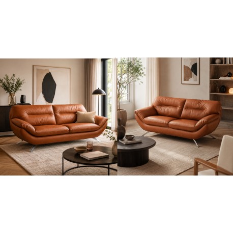 Taastrup 3 + 2 pers sofa soleda Læder