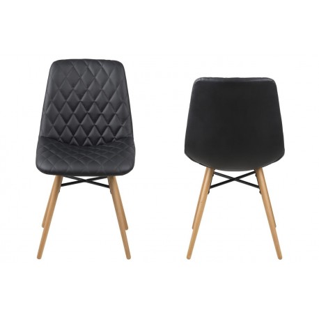 2 x Lif spisebordsstol - sort