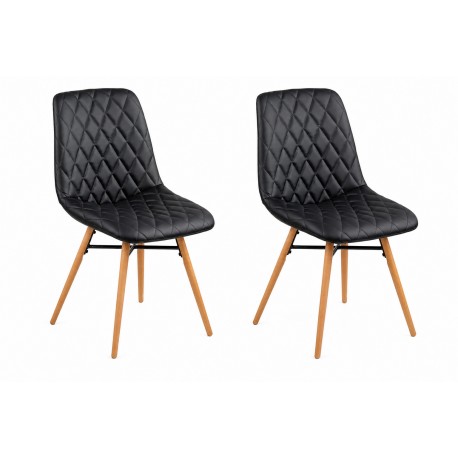 2 x Lif spisebordsstol - sort