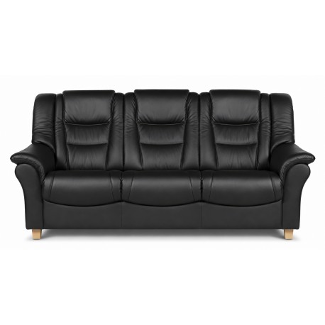 Strib 3 personers sofa Sort