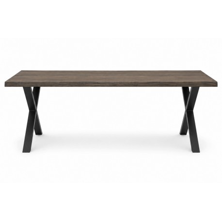 Toulon Spisebord - Spisebord i smoked olieret eg med bølget kant - forberedt tillægsplader 240x95xh76x4 cm