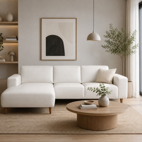 Hjort Knudsen Copenhagen Læder chaiselongsofa venstrevendt
