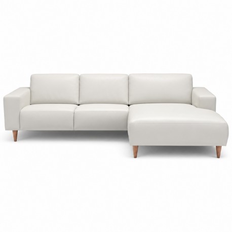 Hjort Knudsen Copenhagen læder chaiselongsofa Højrevendt