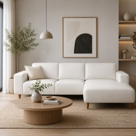 Hjort Knudsen Copenhagen læder chaiselongsofa Højrevendt